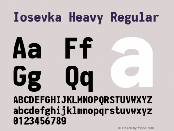 Iosevka Heavy Regular 1.11.5; ttfautohint (v1.6)图片样张