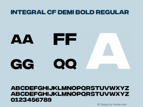 Integral CF Demi Bold Regular Version 1.100图片样张