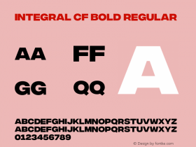 Integral CF Bold Regular Version 1.100图片样张