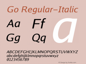 Go Regular-Italic Version 2.008; ttfautohint ( Font Sample