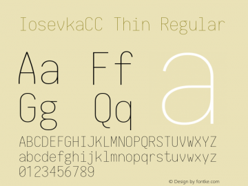 IosevkaCC Thin Regular 1.12.0; ttfautohint (v1.6)图片样张