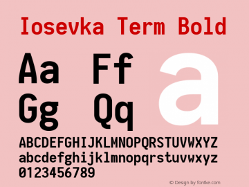 Iosevka Term Bold 1.12.0; ttfautohint (v1.6)图片样张