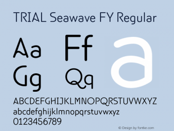TRIAL Seawave FY Regular Version 1.000 Font Sample