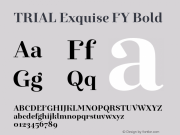 TRIAL Exquise FY Bold Version 1.200图片样张