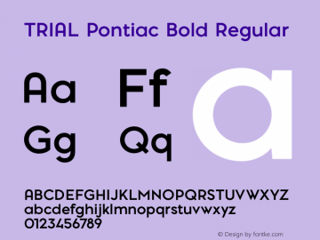 TRIAL Pontiac Bold Regular 1.000图片样张