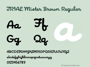 TRIAL Mister Brown Regular Version 1.000图片样张