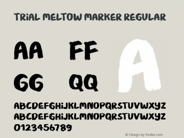 TRIAL Meltow Marker Regular Version 1.000 Font Sample