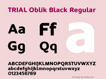 TRIAL Oblik Black Regular Version 2.000图片样张