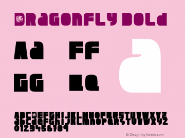 Dragonfly Bold Version 1.000 2012 initial release Font Sample