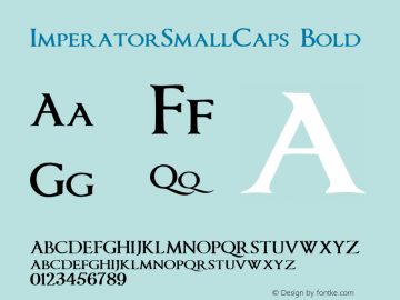 ImperatorSmallCaps Bold Version 1.00图片样张