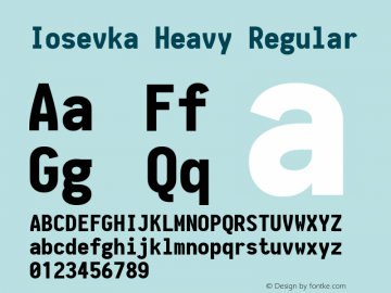 Iosevka Heavy Regular 1.12.1; ttfautohint (v1.6)图片样张