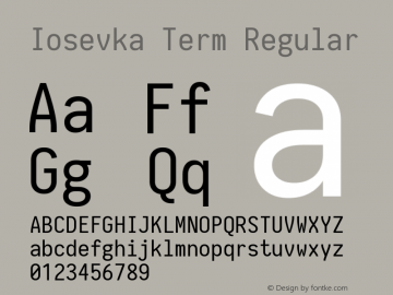 Iosevka Term Regular 1.12.1; ttfautohint (v1.6)图片样张