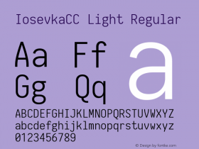 IosevkaCC Light Regular 1.12.1; ttfautohint (v1.6)图片样张