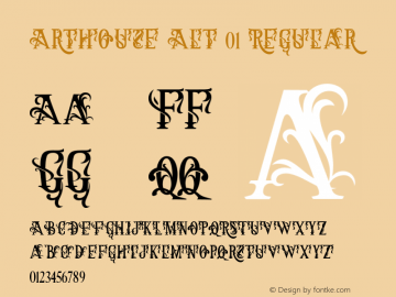 Arthouse Alt 01 Regular Version 1.000 Font Sample