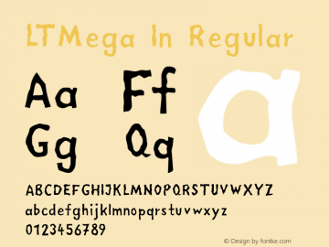 LTMega In Regular 23.07.1997 Font Sample