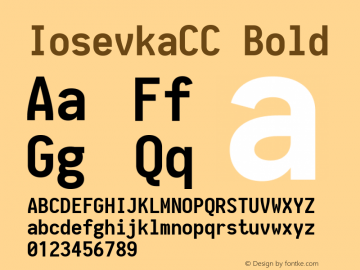 IosevkaCC Bold 1.12.2; ttfautohint (v1.6) Font Sample