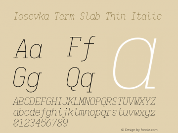 Iosevka Term Slab Thin Font Family Iosevka Term Slab Thin Uncategorized Typeface Fontke Com