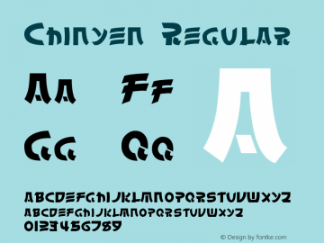 Chinyen Regular Version 1.50 February 12, 2015 Font Sample