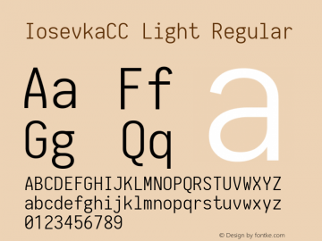 IosevkaCC Light Regular 1.12.2; ttfautohint (v1.6)图片样张