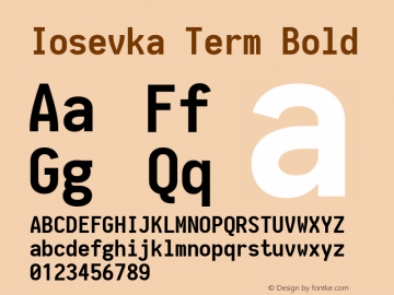 Iosevka Term Bold 1.12.2; ttfautohint (v1.6)图片样张