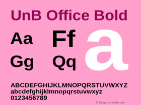 UnB Office Bold Version 1.00图片样张