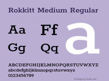 Rokkitt Medium Regular Version 3.002图片样张