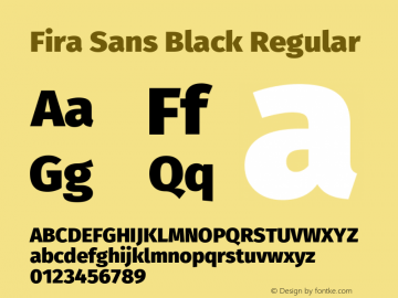 Fira Sans Black Regular Version 4.203图片样张