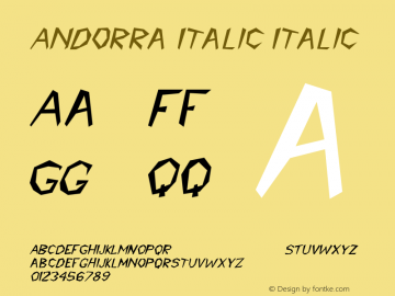 Andorra Italic Italic Unknown图片样张