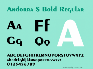 Andorra S Bold Regular Unknown图片样张