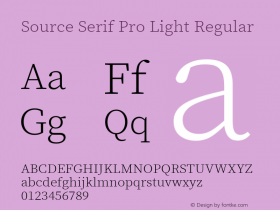 Source Serif Pro Light Regular Version 2.000;PS 1.000;hotconv 16.6.51;makeotf.lib2.5.65220图片样张