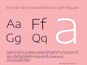 Encode Sans Expanded ExtraLight Regular Version 2.000图片样张