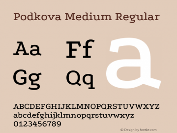 Podkova Medium Regular Version 2.100图片样张