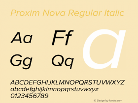 Proxim Nova Regular Italic Version 3.005;com.myfonts.easy.marksimonson.proxima-nova.regular-it.wfkit2.version.4EnN Font Sample