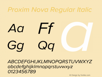 Proxim Nova Regular Italic Version 3.005;com.myfonts.easy.marksimonson.proxima-nova.regular-it.wfkit2.version.4EnN图片样张