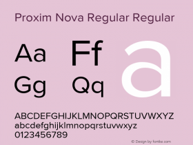 Proxim Nova Regular Regular Version 3.005;com.myfonts.easy.marksimonson.proxima-nova.regular.wfkit2.version.4Eoq Font Sample