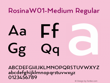RosinaW01-Medium Regular Version 1.10 Font Sample