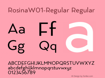 RosinaW01-Regular Regular Version 1.10 Font Sample