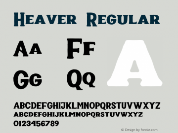 Heaver Regular Version 1.000;PS 001.000;hotconv 1.0.88;makeotf.lib2.5.64775图片样张