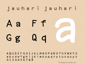 jauhari jauhari Version 1.000 Font Sample