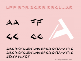 HFF Eye Sore Regular Version 1.000 Font Sample