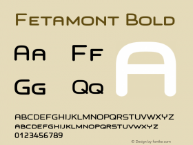 Fetamont Bold Version 001.001 Font Sample