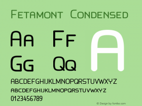 Fetamont Condensed Version 001.001 Font Sample
