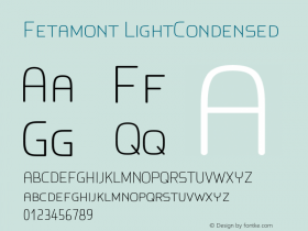 Fetamont LightCondensed Version 001.001图片样张