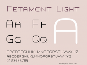 Fetamont Light Version 001.001 Font Sample