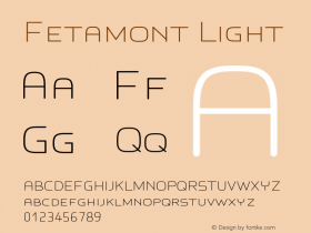 Fetamont Light Version 001.001 Font Sample