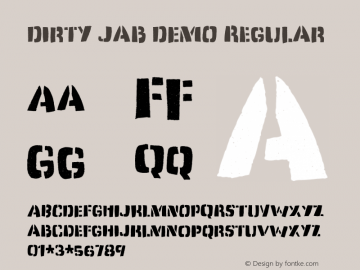 Dirty Jab DEMO Regular Version 1.000 Font Sample