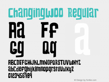 ChangingW00 Regular Version 1.1 Font Sample