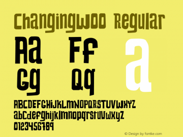 ChangingW00 Regular Version 1.1 Font Sample