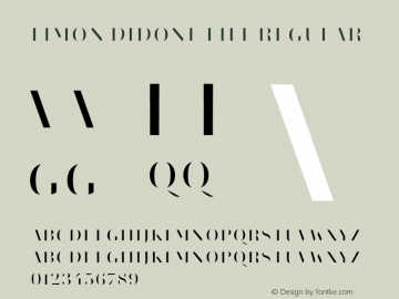 Limon Didone Fill Regular Version 1.000;PS 001.000;hotconv 1.0.88;makeotf.lib2.5.64775 Font Sample