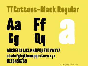 TTCottons-Black Regular Version 1.000;com.myfonts.easy.type-type.tt-cottons.black.wfkit2.version.4y1J Font Sample